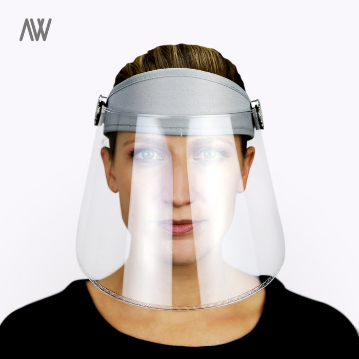 Face Shield - Poly Carbonate Adjustable Grey- WHOLESALE PRICING | AWD Protective Gear