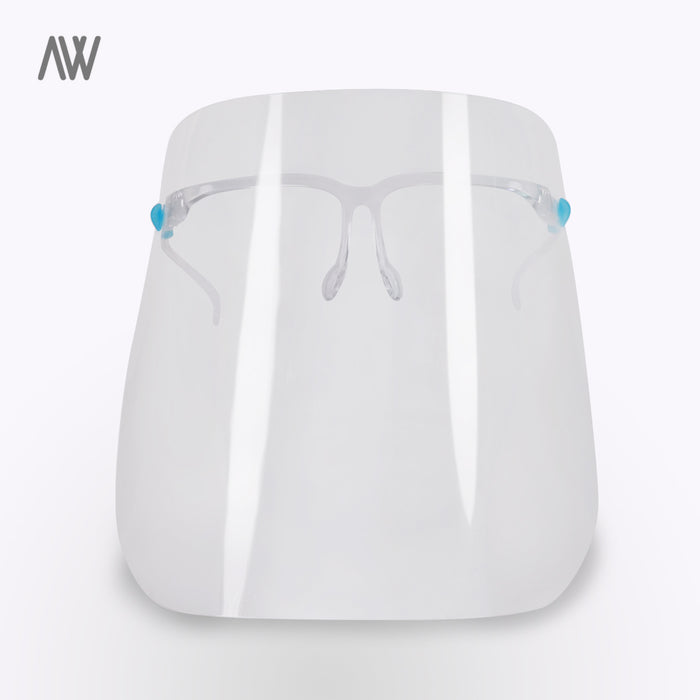 face shield, glasses face shield, face protection, washable face shield