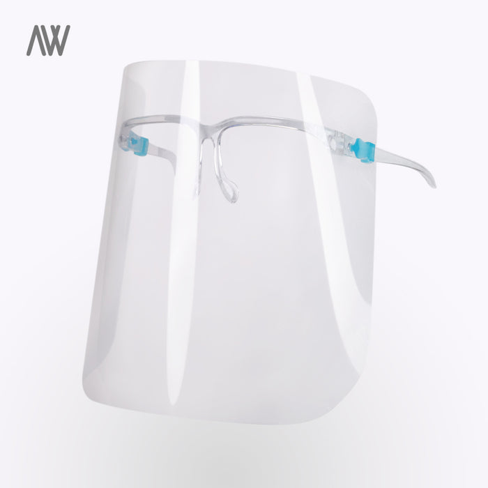 face shield, glasses face shield, face protection, washable face shield