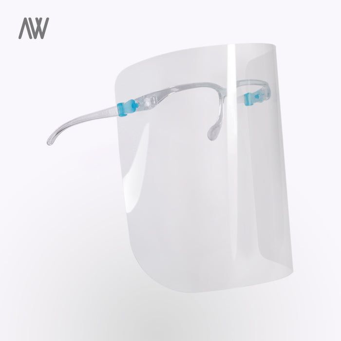 face shield, glasses face shield, face protection, washable face shield