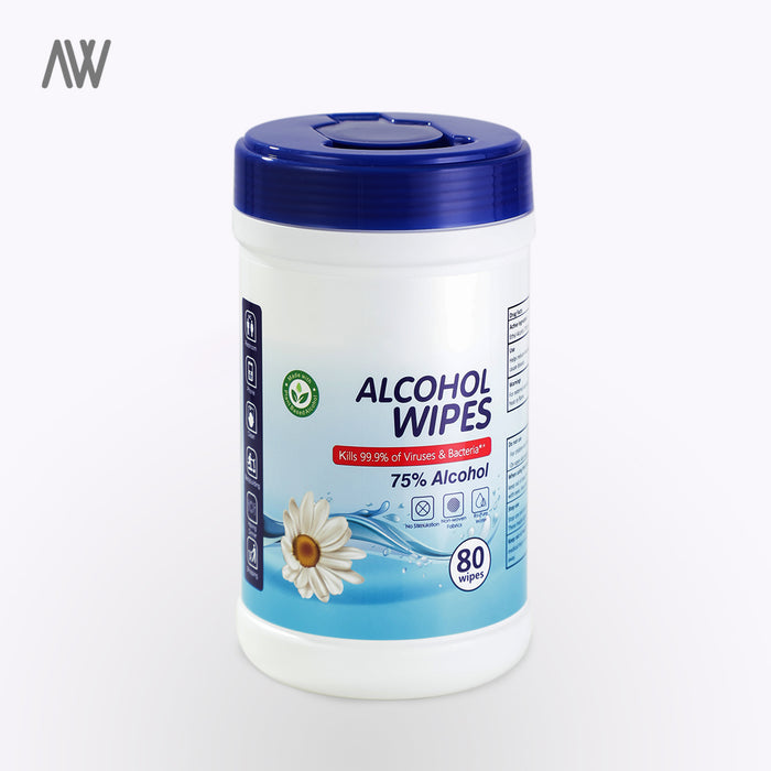 75% Alcohol Wipes 80 units - WHOLESALE PRICING | AWD Protective Gear