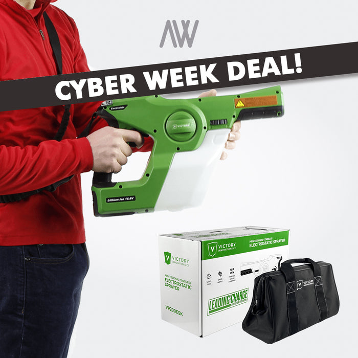 Victory Electrostatic Sprayer + 4 Gallons Disinfectant Solution BUNDLE | AWD Protective Gear